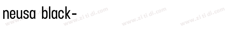 neusa black字体转换